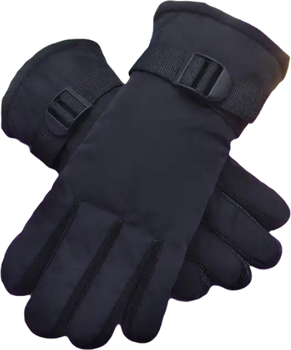 Chibaa Unisex Kinder Winter Handschoenen Waterdicht Sneeuw Schaatsen Skiën Snowboard Outdoor – 4-8 jaar SMALL Zwart