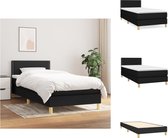 vidaXL Boxspringbed - Comfort - Bed - 203 x 100 x 78/88 cm - Zwart - Bed
