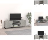 vidaXL TV-kast - Betongrijs - 150 x 30 x 50 cm - Klassieke stijl - Kast