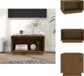 vidaXL Zwevende TV-meubel - Grenenhout - Honingbruin - 60x35x35 cm - Kast