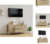 vidaXL TV-meubel - Scandinavische stijl - 102 x 44.5 x 50 cm - Sonoma eiken - Kast