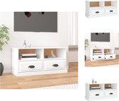 vidaXL Tv-meubel - Trendy - Tv-meubels - 93 x 35.5 x 45 cm - Hoogglans wit - Kast