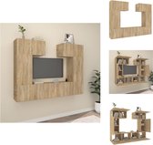 vidaXL TV-meubelset - 60x30x30 cm - 30.5x30x60 cm - 80x30x30 cm - Sonoma eiken - Kast