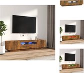 vidaXL Tv-meubel - Product - Tv-meubel met LED-verlichting - 100/80 x 35 x 40 cm - Gerookt eiken - Kast