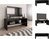 vidaXL TV-meubel Vintage - Bewerkt hout - 100 x 40 x 40 cm - Zwart - Kast