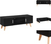 vidaXL TV-meubel - Hoogglans - Zwart - 120 x 40 x 46 cm - Opbergkastjes en open schappen - Kast