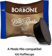 Borbone Don Carlo blauw (100st) - Lavazza A Modo Mio Koffiecups compatibel