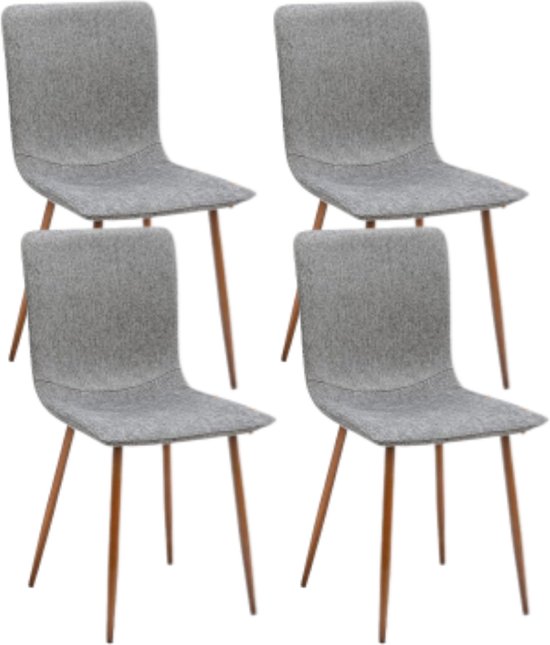 1 x Esszimmerstuhl 1 Stück Esszimmerstuhl Design Stuhl Leinen Küchenstuhl Holz Mehrfarbig