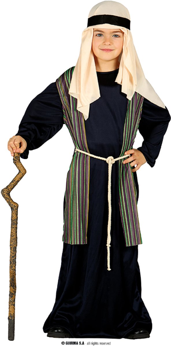 Fiestas Guirca - Kinderkostuum Sint Jozef herder blauw 10-12 jaar
