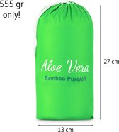 Bamboe Travel Pillow - Pure-air Aloë Vera Reiskussentje - smartfoam - memoryfoam - nasaschuim - traagschuim - vermindert nekklachten - 30 dagen proefslapen