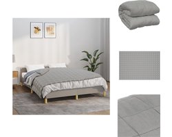 vidaXL Verzwaringsdeken - Verzwaringsdekens - Deken - Beddengoed - Verzwaringsdeken 138x200 cm 10 kg stof grijs