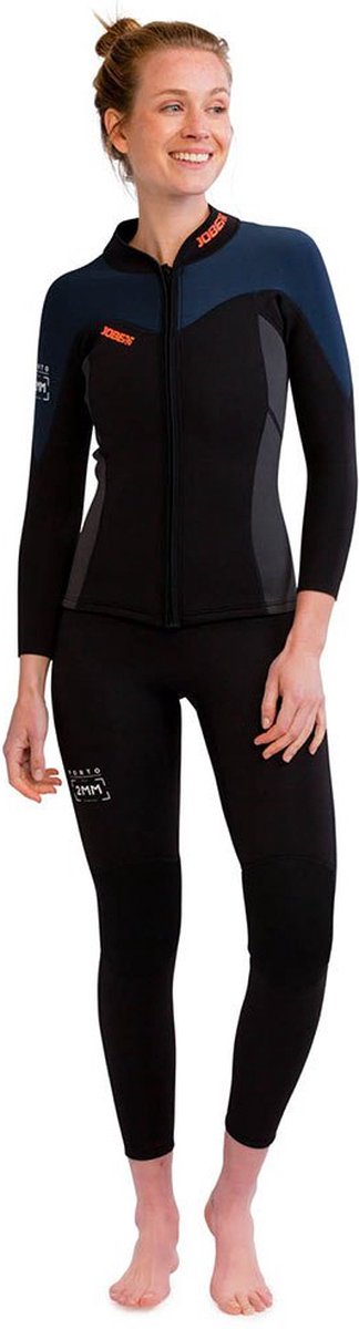 2025 Jobe Damesporto 2mm Wetsuit Jas - Zwart / Navy