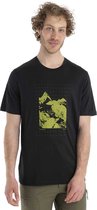 Icebreaker 150 Tech Lite Ii Peak Grid Merino T-shirt Met Korte Mouwen Zwart L Man