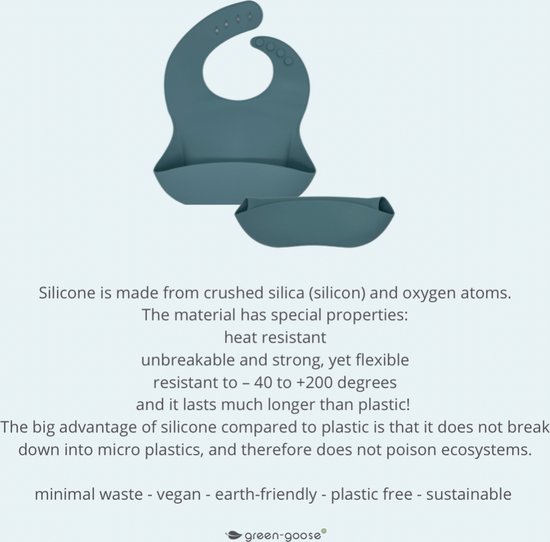 Siliconen Baby Slabbetje met Opvangbakje - Slab - Slabber - Siliconen slabber - Peuter slabber - Ether - Bib - BPA-Ftalaatvrij - Afwasbaar. van Ether — afbeelding 2