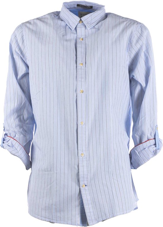 Scotch&Soda Regular-Fit Overhemden In Popeline Met Oprolmouw - Streetwear - Volwassen
