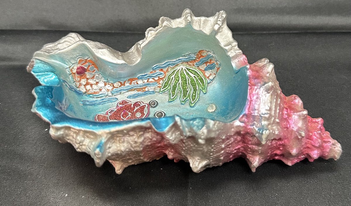 Goedkoopste Tropische asbak polyresin zeeschelp vis - roze meerkleurig - polyresin - 15 x 9 x 5 cm - Woonaccessoires - Woondecoratie - Asbakken