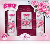 Rose Original Gift set | Cadeauset - reinigingsmelk + handcrème + parfum roll-on | Rozen cosmetica met 100% natuurlijke Bulgaarse rozenolie en rozenwater