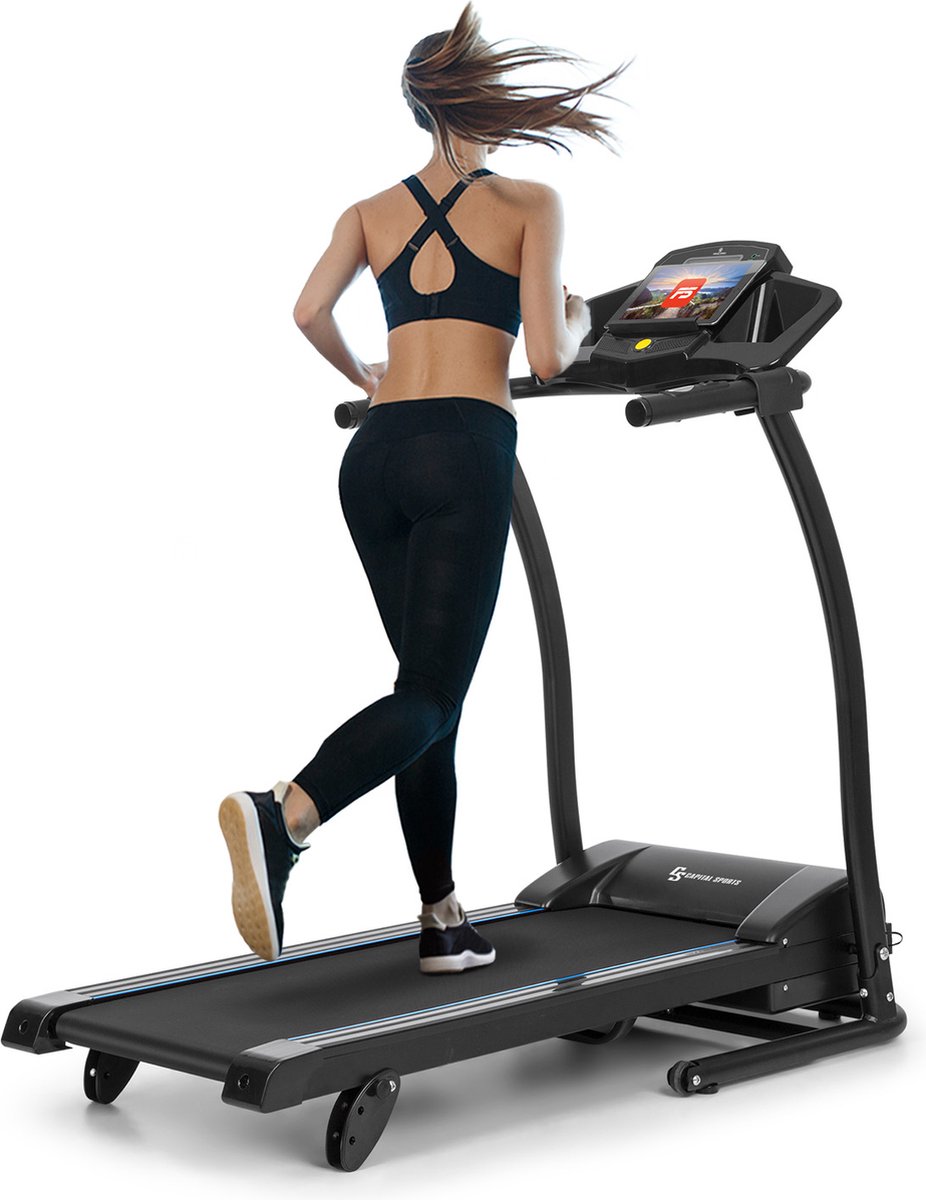CAPITAL SPORTS Pacemaker F100 loopband 12km/h - 40 x 110cm - 1471 Watt - zelfsmerend - 3-Level InclineSystem