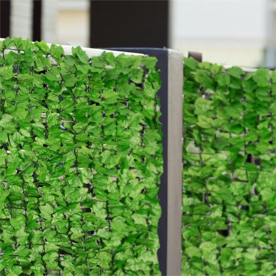 blumfeldt Fency Bright Ivy - privacyscherm , windscherm , geluidsisolatie , 300 x 150 cm , klimopbladeren , hoge opaciteit , kunststof gecoat gaas , maaswijdte 6 x 6 cm , lichtgroen - 100 cm 2 kg - voor Balkon voor Terras