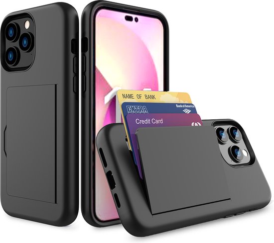 Coque Smartphonica pour iPhone 11 Pro en TPU solide avec porte-carte - Zwart / Coque arrière adaptée à Apple iPhone 11 Pro