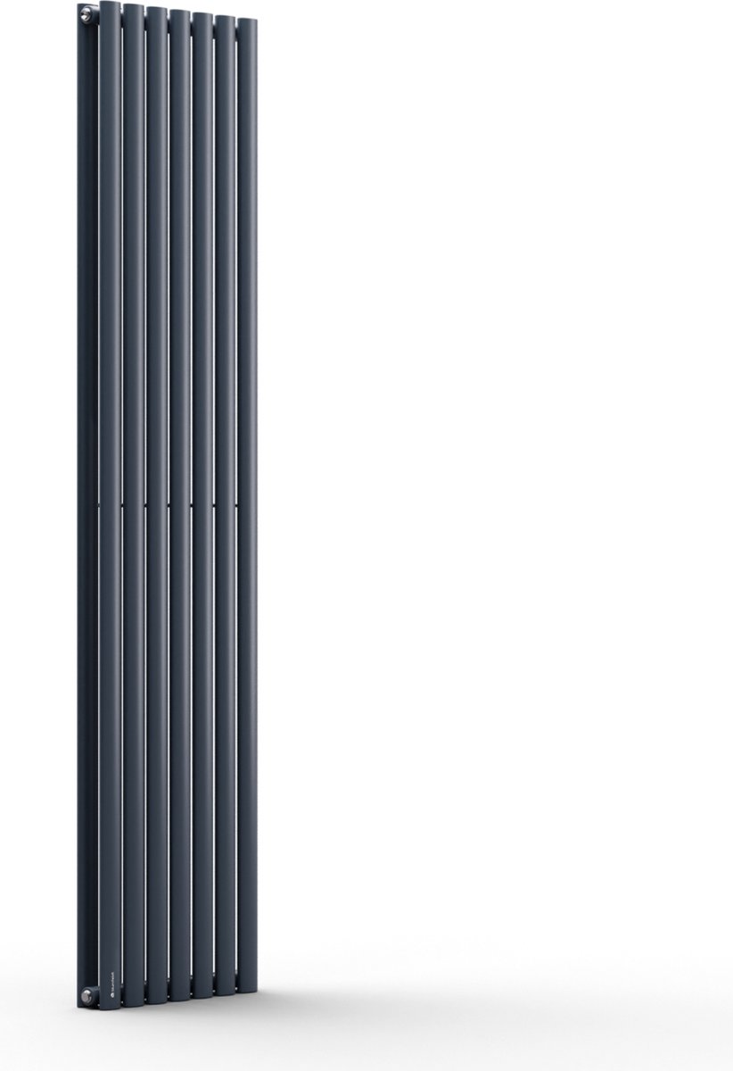 Blumfeldt badkamerverwarming, design radiator plat, geruisloze vlakke radiator verticaal, warm water buisradiator, 1435 watt radiator met thermostaat, wandverwarming voor badkamer & woonkamer