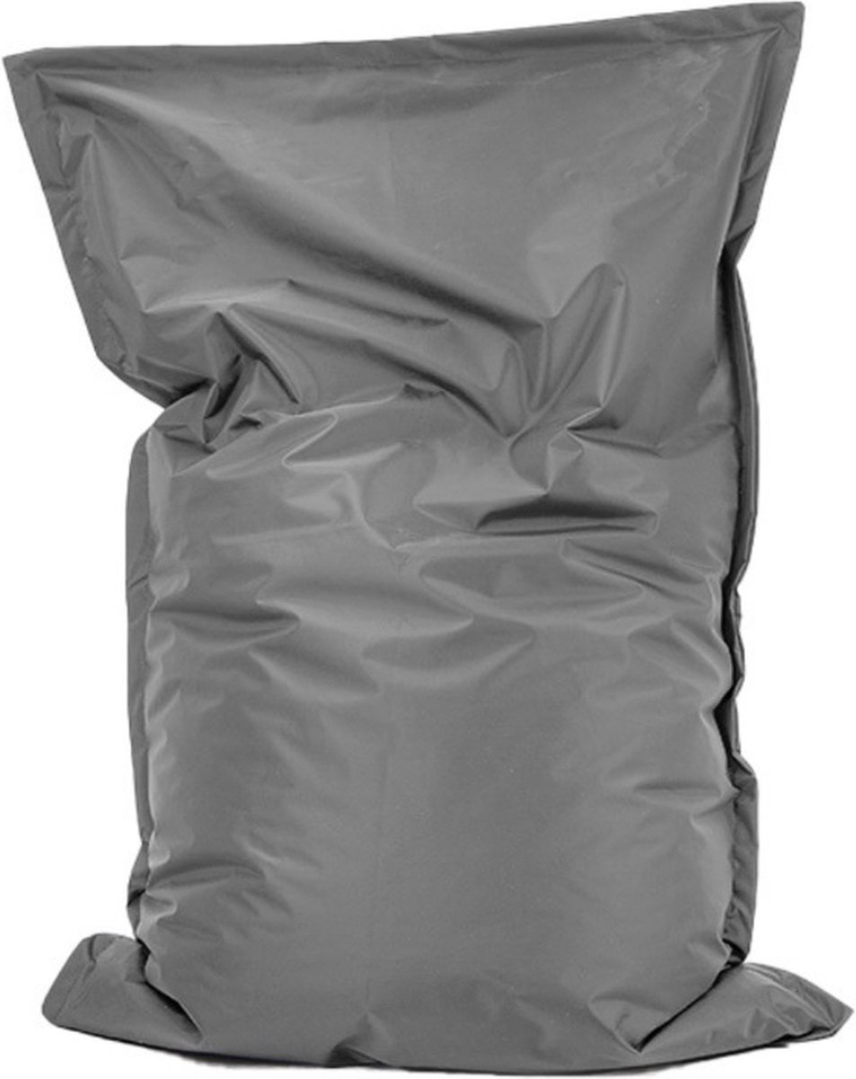 Bobbel Home Zitzak Bella - Ruime zitzakken - Kussen - Nylon - 100x150 cm - Voor Binnen en Buiten - Grijs