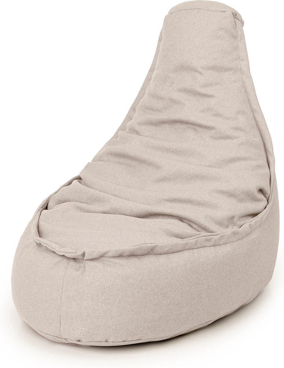 Bobbel Home Zitzak Stoelvorm Milano Duurzaam Zitstoel 98% Gerecyclede Petflessen 100 liter Voor Binnen en Buiten Junior Waterafstotend Beige