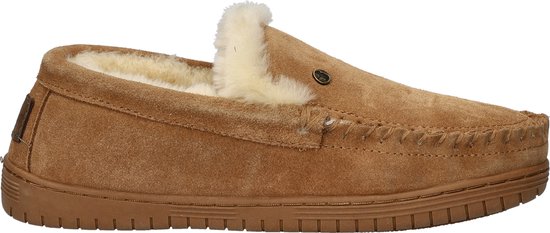 Warmbat Grizzly heren pantoffel Cognac Maat 48 bol