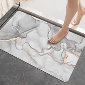 Non-Slip Bath Mat, 40 x 60 cm, Super Absorbent Bathroom Rug, Quick-Drying Bath Mat, Washable Shower Mat for Shower, Bathtubs and Bathrooms, Light Grey