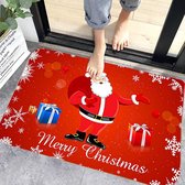 Kersttapijten, Kerst deurmatten voor thuis, Bedrukt tapijt, Antislip deurmat met kerstpatroon, voor slaapkamer, gang, woonkamer, vloer, keuken, badkamer tapijt (E)