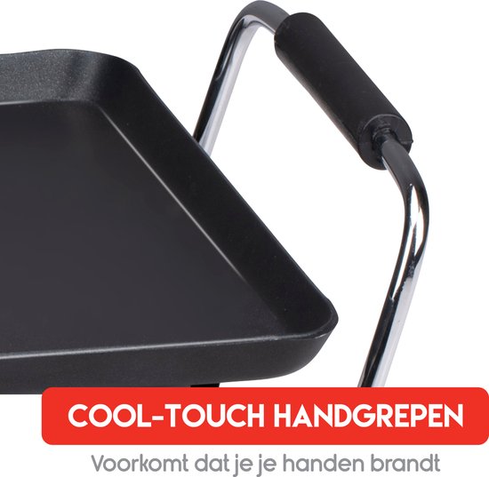 alpina Teppanyaki Grillplaat - 48 x 28 CM - 230V 2000W - Zwart — afbeelding 2
