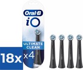 Oral-B iO Ultimate Clean - Opzetborstels - Zwart - 4 Stuks - Voordeelverpakking 18 stuks