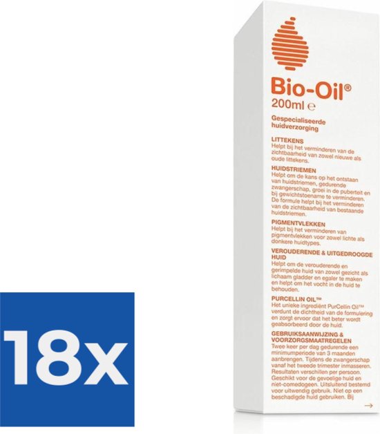 Foto: Bio oil huidverzorgingsolie 200 ml voordeelverpakking 18 stuks