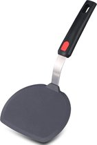 Siliconen spatel, geschikt voor anti-aanbak kookgerei, brede pannenkoekspatel voor koken en bakken, hittebestendige rubberen eierspatel tot 600°F (verpakking van 1)