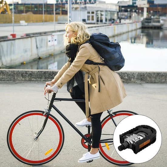 LYCAON Fietspedalen, CNC gefreesd aluminiumlegering, duurzame antislip fietspedaal, CR-MO en lagerpedalen voor 9/16 inch universele fietsen, MTB BMX mountainbike pedalen (titaniumgrijs