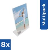 ZEP - Plexiglas Fotolijst Acrylic verticaal voor foto formaat 13x18 - 730157 - Fotolijst - Voordeelverpakking 8 stuks