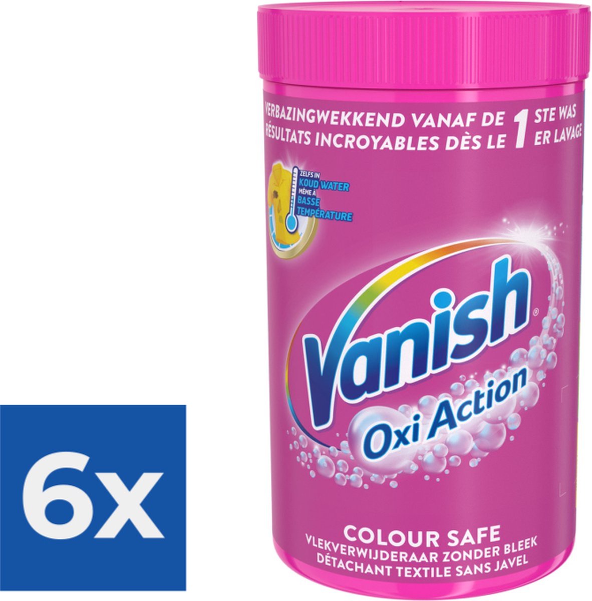 Goedkoopste Vanish Oxi Action Poeder - Vlekverwijderaar Voor Gekleurde Was - 1-5 kg - Voordeelverpakking 6 stuks
