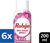 Robijn Pink Sensation Dry Wash Spray 200 ml - Voordeelverpakking 6 stuks