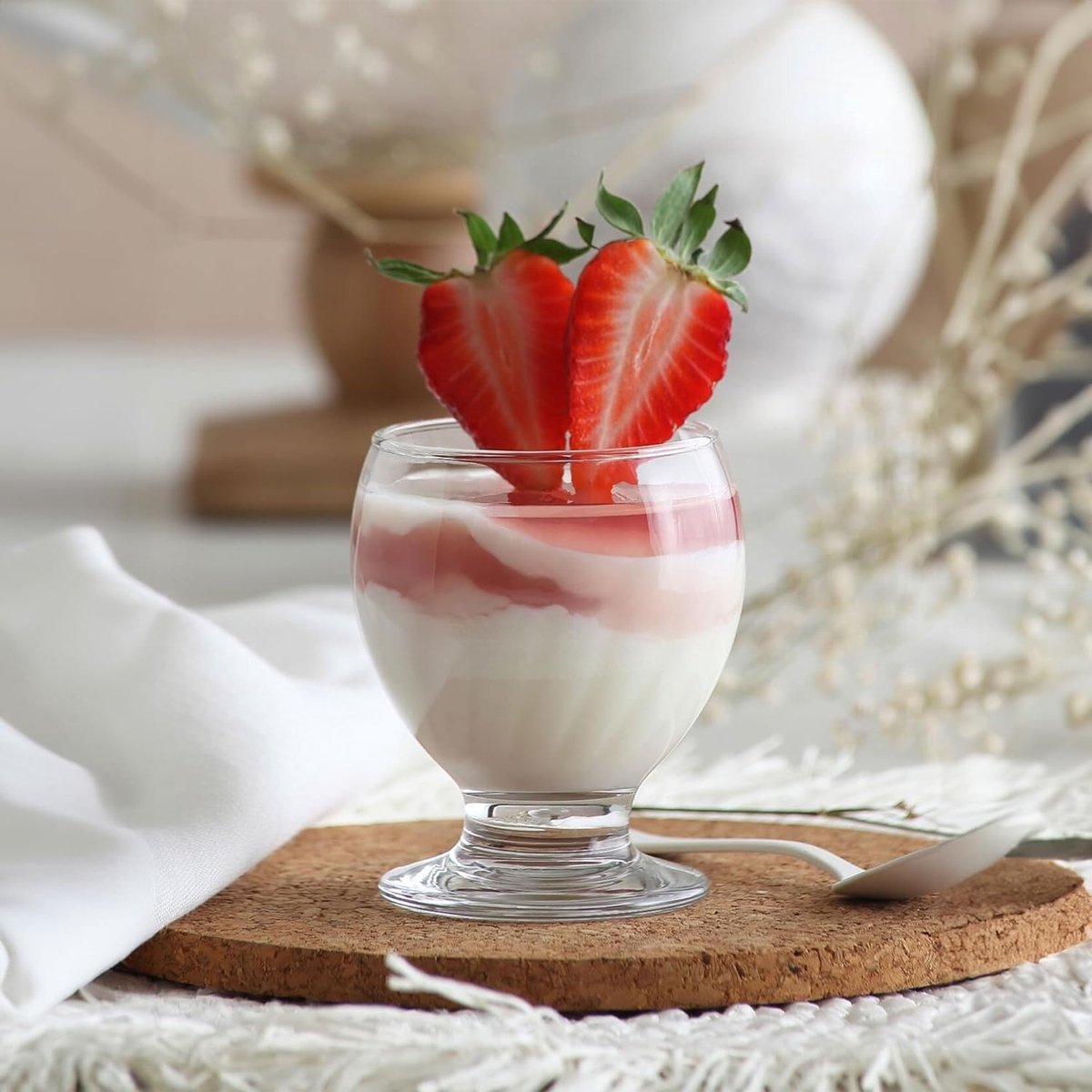 Bainuote Lot De 2 Coupes à Glace, En Verre, à Dessert, Sans Plomb, 280 Ml, Transparent, Passent Au Lave-vaisselle