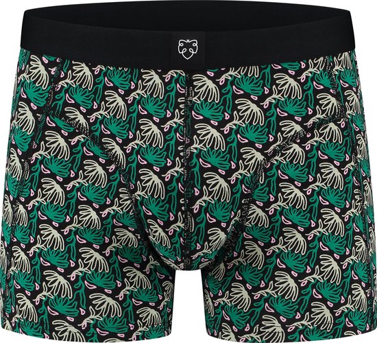 A-dam Shower Flower - Boxershort - Katoen - Onderbroek - Ondergoed - Heren - Zwart - S