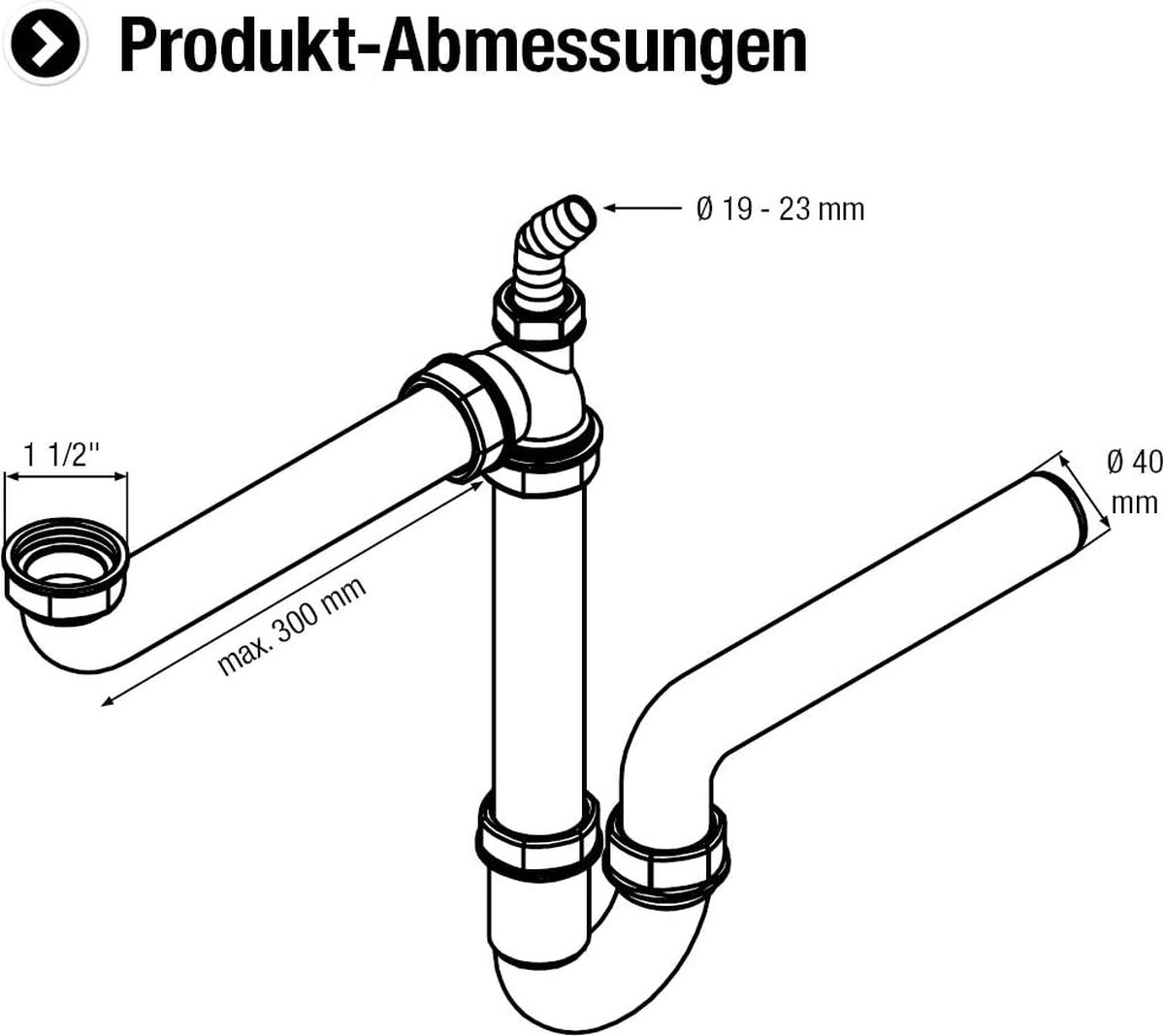 ALCA Buissifon wastafel ruimtebesparend wit 40 mm kopen