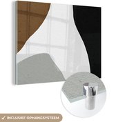 MuchoWow® Glasschilderij 160x120 cm - Schilderij acrylglas - Minimalisme - Design - Vormen - Foto op glas - Schilderijen