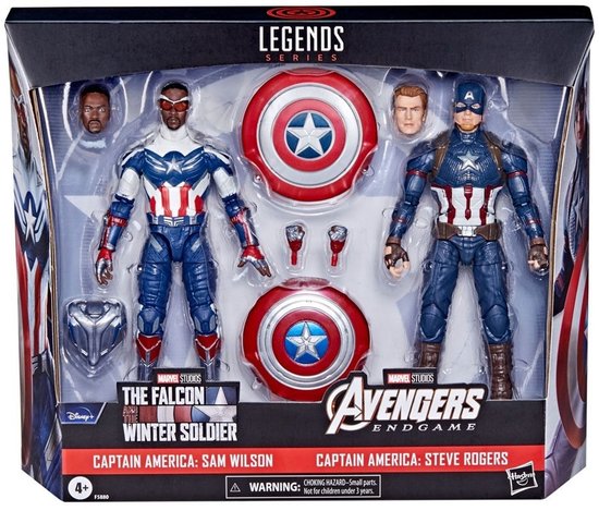 Captain America: Sam Wilson & Steve Rogers - Marvel Legends Action Figure 2-Pack (15 cm)