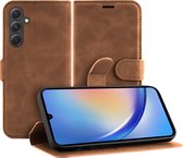 Cazy Premium Wallet Hoesje geschikt voor Samsung Galaxy A34 - Bruin