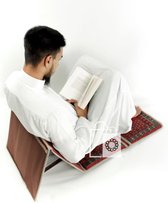 Luxe gebedskleed, gewatteerd, medisch gecertificeerd donkerzwart medisch gecertificeerd moslimstoel met rugleuning