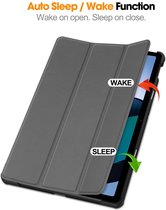 Tri-Fold Book Case met Wake/Sleep - Geschikt voor Xiaomi Redmi Pad SE Hoesje - Grijs