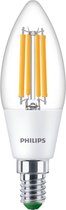 Philips MASTER LEDcandle Ultra Efficient E14 Kaars Helder 2.3W 485lm - 827 Zeer Warm Wit | Vervangt 40W