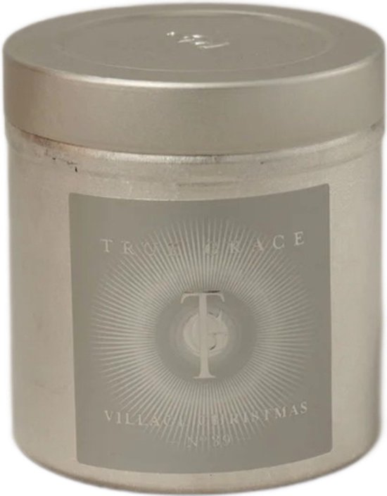 Bougie parfumée True Grace dans une boîte métallique No. 39 Village Noël - Parfum de Noël classique
