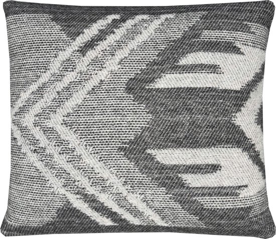 Mochica wool cushion black ornament square