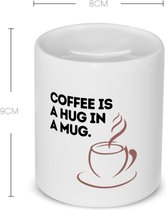 Akyol - coffee is a hug in a mug Spaarpot - Koffie - koffie drinkers/liefhebbers - verjaardagscadeau - cadeau - kado - geschenk - verjaardag - collega's - 350 ML inhoud